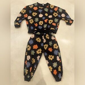 Small shop flower sweatshirt set
